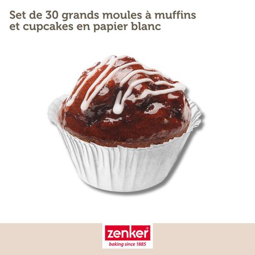 Set Pâtisserie Avec 30 Moules à Muffins En Papier, 2 Bols à Mixer, Verre Mesureur Et Spatule Zenker