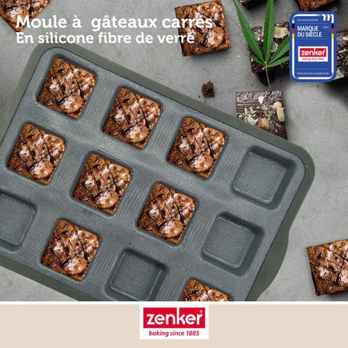 Set Pâtisserie Avec Moule à 12 Brownies, 2 Bols à Mixer, Verre Mesureur Et Spatule Zenker