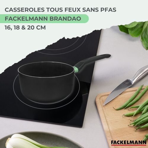 Set De 3 Casseroles Antiadhésives Céramique 16, 18 Et 20 Cm Brandao