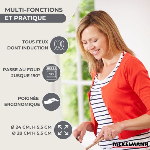 Set 2 Poêles 24 Et 28 Cm En Inox Geneva