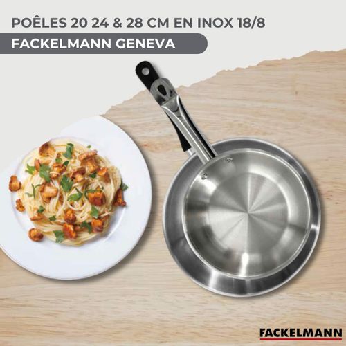 Set 3 Poêles 20 24 Et 28 Cm En Inox Geneva