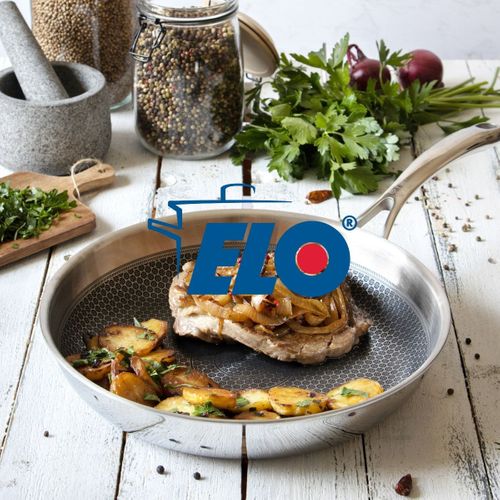 Lot Poêles 28cm Et 24cm Elo Relief Evolution Avec Faitouts Elo Citrin