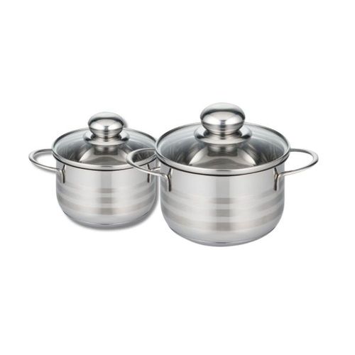 Lot De 2 Faitouts 14 Et 16 Cm En Acier Inoxydable Sans Pfas Elo Brillant