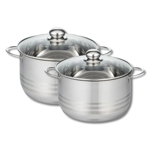 Lot De 2 Faitouts 20 Et 24 Cm En Acier Inoxydable Sans Pfas Elo Brillant