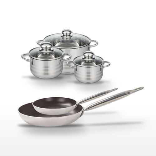 Lot Poêles 24cm et 32cm Et Faitouts 14/16/20cm Elo Bistro Line