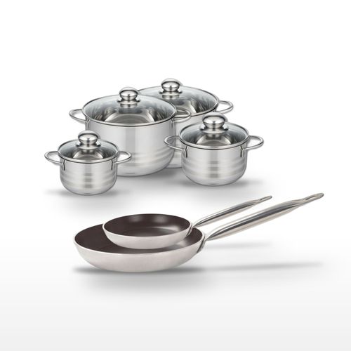 Lot Poêles 24/32cm et Faitouts 14/16/20/24cm Elo Bistro Line