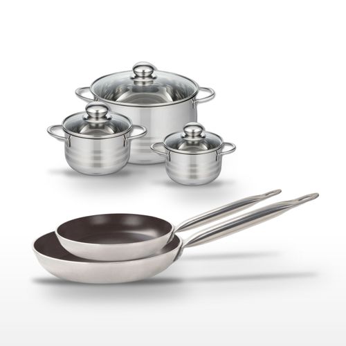 Lot Poêles 28/32 Cm et Faitouts 12/14/20 Cm Elo Bistro Line