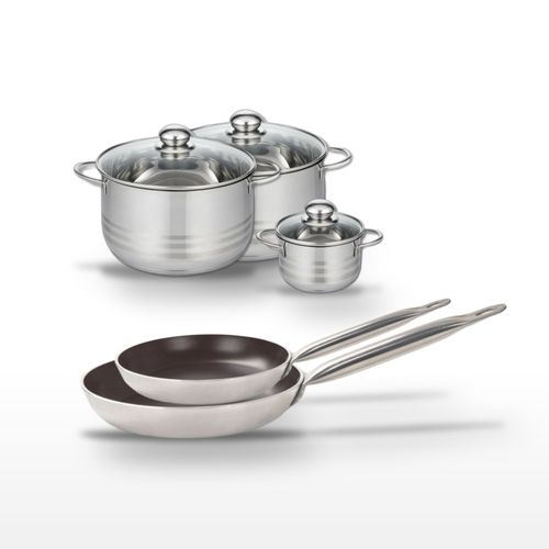 Lot Poêles 28/32 Cm et Faitouts 12/20/24 Cm Elo Bistro Line