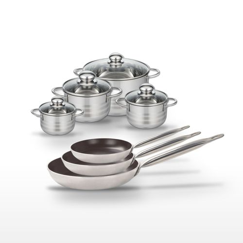 Lot De 3 Poêles 24/28/32cm Et 4 Faitouts 12/14/16/20cm Elo Bistro Line