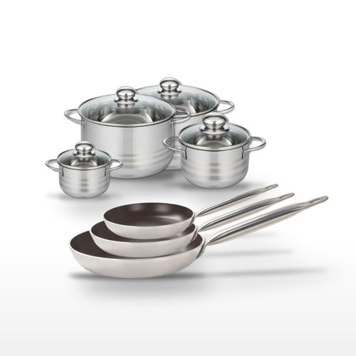 Lot Poêles 24/28/32 Cm et Faitouts 12/16/20/24 Cm Elo Bistro Line