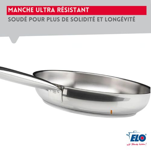 Ensemble De 2 Poêles De Cuisson 28 Et 32 Cm Et 3 Faitouts 12, 14 Et 24 Cm Profi Brillant
