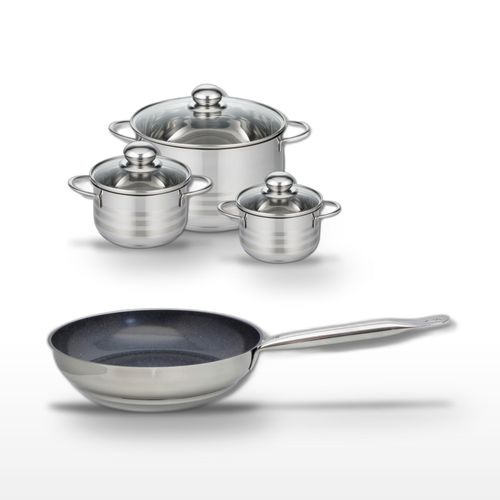 Lot Poêle 24 Cm Elo Profi Therm Platinum et 3 Faitouts Elo