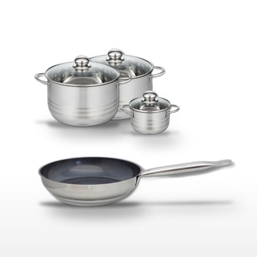 Lot Poêle 24cm Elo Profi Therm Platinum et 3 Faitouts Elo Brillant