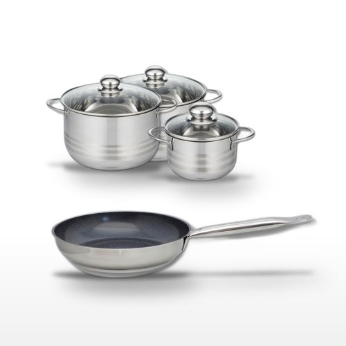 Lot Poêle 24cm et 3 Faitouts 16/20/24cm Elo Profi Therm Platinum