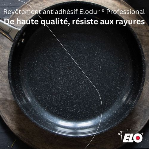 Lot Poêle 24cm et 3 Faitouts 16/20/24cm Elo Profi Therm Platinum