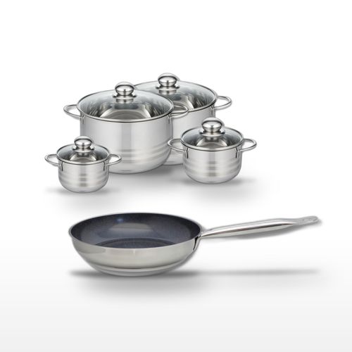 Lot Poêle Céramique 24cm Et 4 Faitouts Elo Profi Therm Platinum