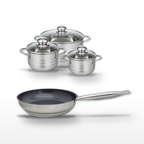 Lot Poêle 28cm Et 3 Faitouts 14/16/24cm Elo Profi Therm Platinum