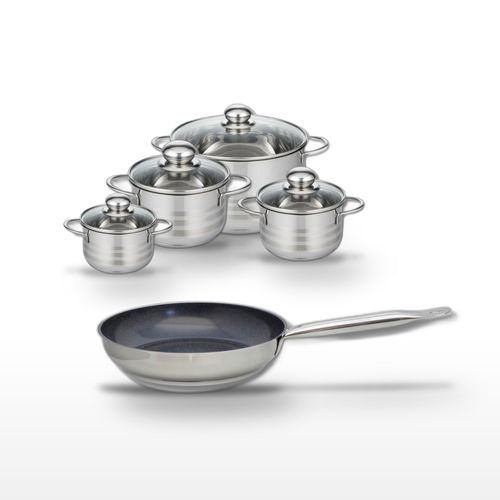 Lot Poêle Céramique 28cm et 4 Faitouts 12/14/16/24cm Elo Profi Therm Platinum