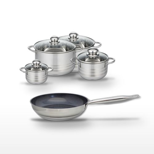 Lot Poêle Céramique 28 Cm Et 4 Faitouts Elo Profi Therm Platinum