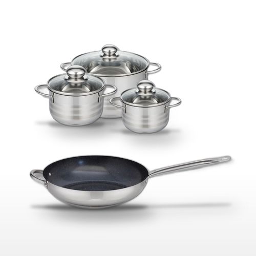 Lot Poêle 32cm Et 3 Faitouts 14/16/24cm Elo Profi Therm Platinum