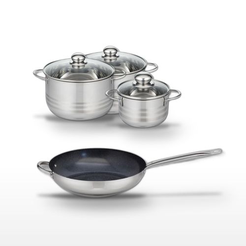 Lot Poêle 32cm Et 3 Faitouts 16/20/24cm Elo Profi Therm Platinum