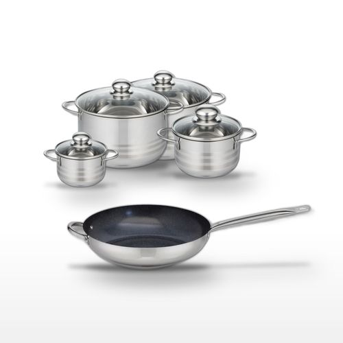 Lot Poêle 32cm et 4 Faitouts 12/16/20/24cm Elo Profi Therm Platinum