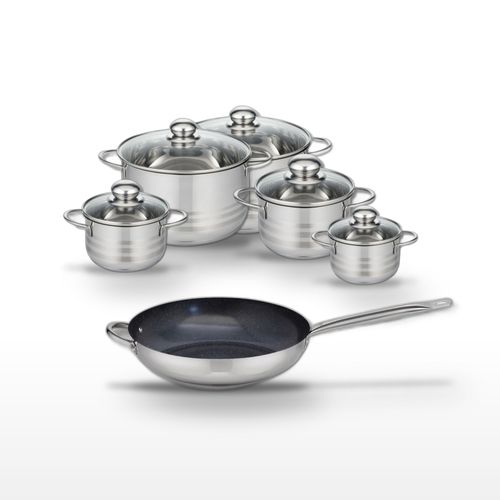 Lot Poêle 32 Cm et 5 Faitouts Elo Profi Therm Platinum