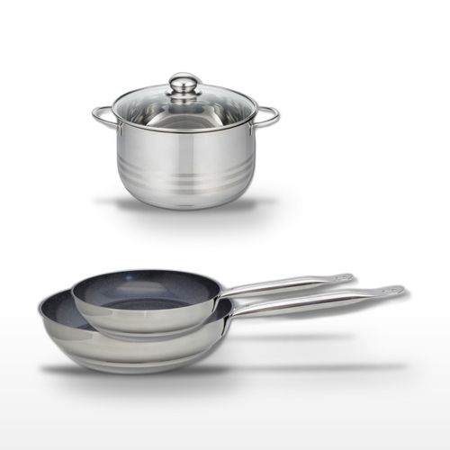 Lot De 2 Poêles 24/28 Cm Elo Profi Therm Platinum Et Faitout 24 Cm