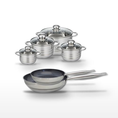 Lot 2 Poêles 24/28cm Et 4 Faitouts 12/14/16/24cm Elo Profi Therm Platinum