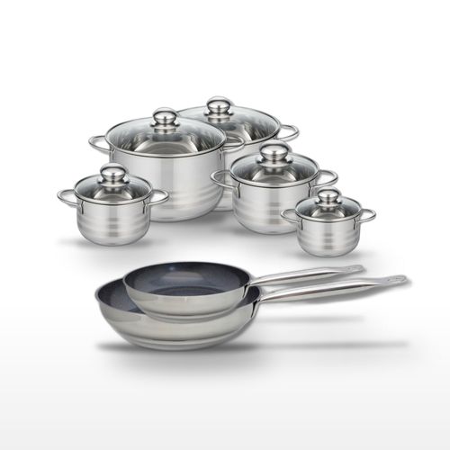 Lot 2 Poêles 24/28cm Et 5 Faitouts 12/14/16/20/24cm Elo Profi Therm Platinum