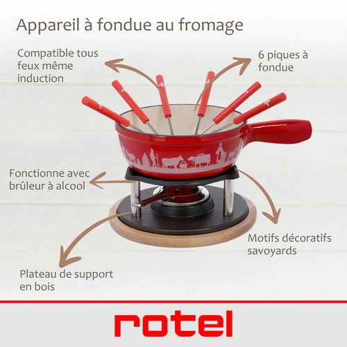 Service à Fondue Au Fromage Pour 4 Personnes Rotel Swiss Tradition