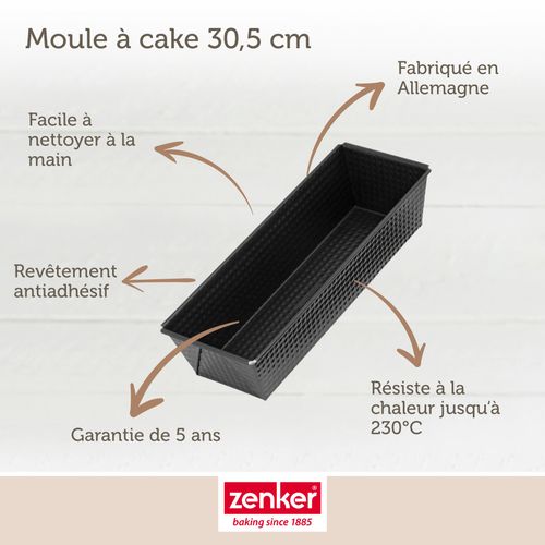 Set De Moule à Cakes 30,5 X 11,5 Cm Et Moule à Savarins 28 Cm Black Metallic