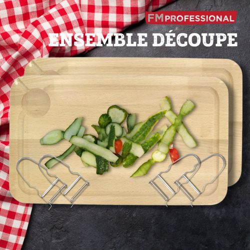 Lot De 2 Planches à Découper Et 4 Éplucheurs à Légumes Gourmet Édition