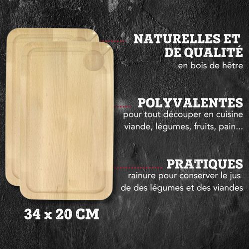 Lot De 2 Planches à Découper Et 4 Éplucheurs à Légumes Gourmet Édition