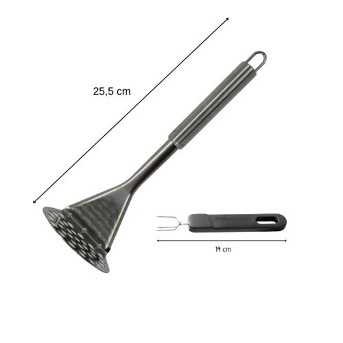 Duo Presse-purée Manuel Et Fourchette 3 Dents Pour Pommes De Terre Fackelmann