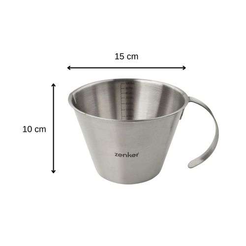 Set De 2 Verres Doseurs Gradués En Inox 250 Ml Et 1 Litre