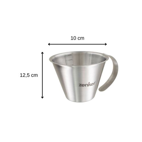 Set De 2 Verres Doseurs Gradués En Inox 250 Ml Et 1 Litre