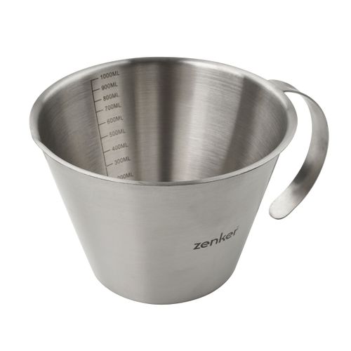 Set De 2 Verres Doseurs Gradués En Inox 250 Ml Et 1 Litre
