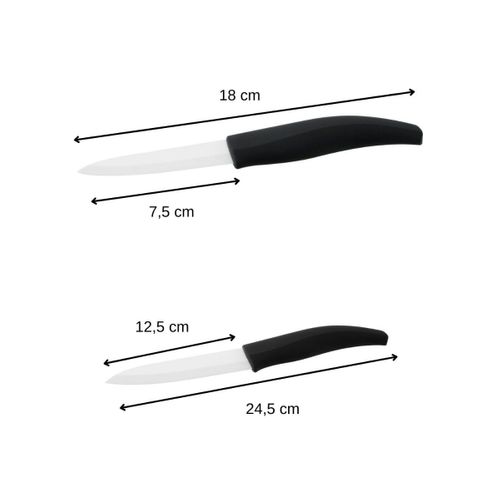 Set De 2 Couteaux De Cuisine Lame En Céramique 18 Et 24 Cm Nirosta