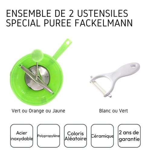Ensemble De 2 Ustensiles Spécial Purée Avec Éplucheur Et Moulin à Légumes -  -