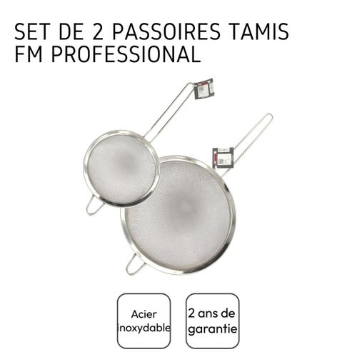 Set De 2 Passoires Inox 15 Cm Et 24 Cm Fm Professional