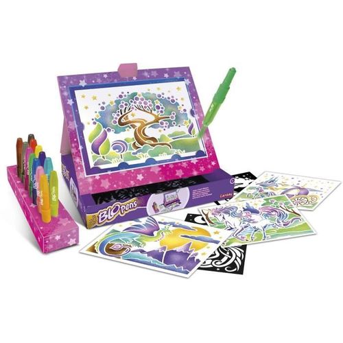 Lansay Malette Créative Blopens Univers Fantastique - Kit de Dessin Magique à Aérographe avec Lansay Malette Créative Blopens Univers Fantastique - Kit de Dessin Magique à Aérographe avec