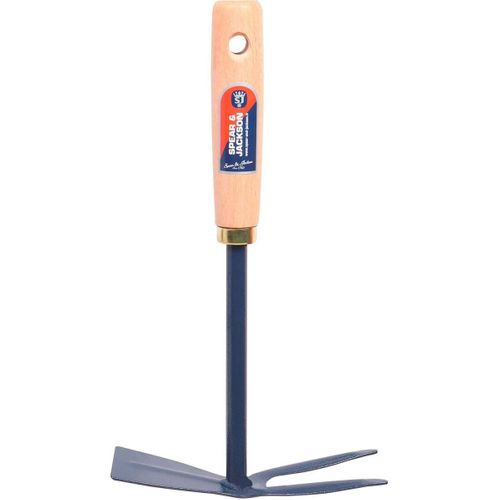 Serfouette à Fleurs Panne Et Fourche Avec Manche En Bois