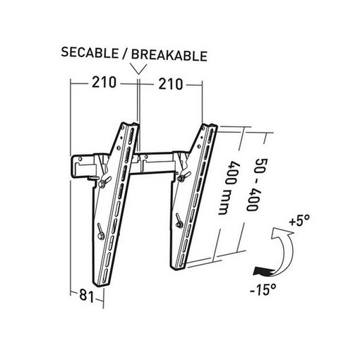 Support Mural Inclinable Pour Écran 30 à 90 - 002531