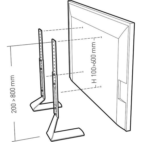 Pied TV De Table Universel Pour Écran 40 à 65 - 035310