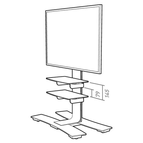 Pied TV Pour Écran 40 À 75 Blanc - 039040