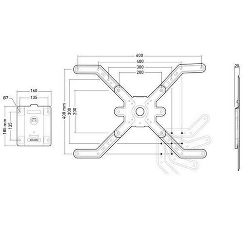 Support Mural Fixe Pour Écran 40 à 65 - 043060