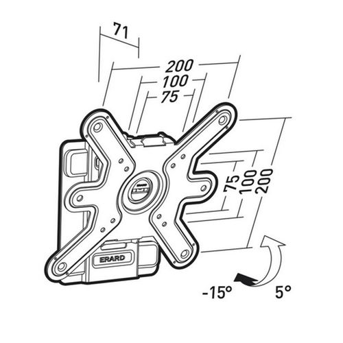 Support Mural Inclinable Pour Écran 19 à 32 - 043220