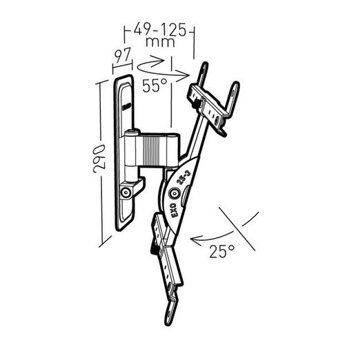 Support Mural Inclinable/orientable Pour Écran 30 à 55 - 048140