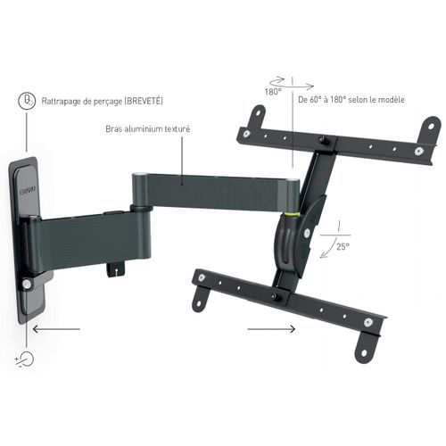 Support Mural Inclinable/orientable Pour Écran 30 à 55 - 048240